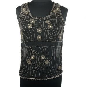 Sheer beaded tank